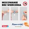 Instrukcja montażu regulowanego gwoździa samoprzylepnego Tesa na ścianie z użyciem technologii Powerstrips