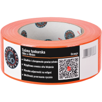Taśma Tynkarska Malarska Elewacyjna 48mm x 50m Mocna Budowlana Pomarańczowa