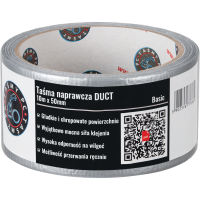 Taśma Klejąca Naprawcza Duct Tape 10 m x 50 mm Mocna Uszczelniająca Srebrna
