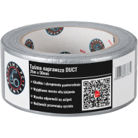 Taśma Klejąca Naprawcza Duct Tape 25 m x 50 mm Mocna Uszczelniająca Srebrna