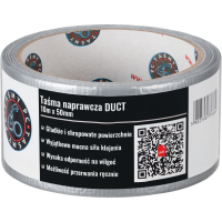 Taśma Klejąca Naprawcza Duct Tape 10 m x 50 mm Mocna Uszczelniająca Srebrna