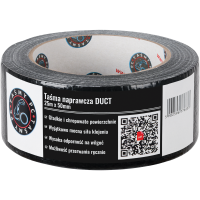 Taśma Klejąca Naprawcza Duct Tape 25 m x 50 mm Mocna Uszczelniająca Czarna