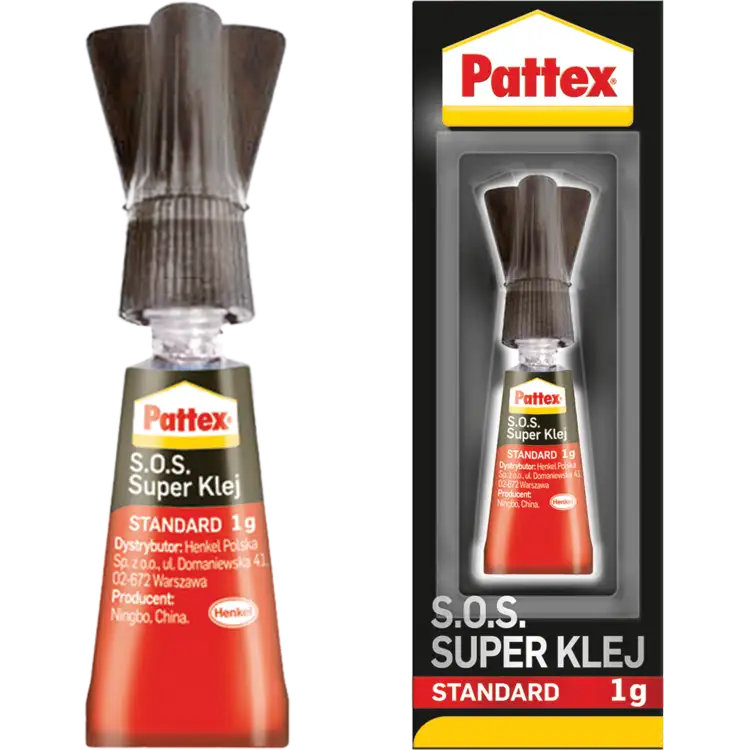 Klej Uniwersalny Pattex Standard Super Glue Błyskawiczny Ultra Mocny 1g