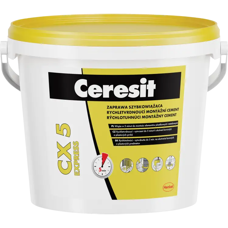 Zaprawa Cementowa Szybkowiążąca Ceresit CX5 Cement Montażowy Do Betonu 5 kg
