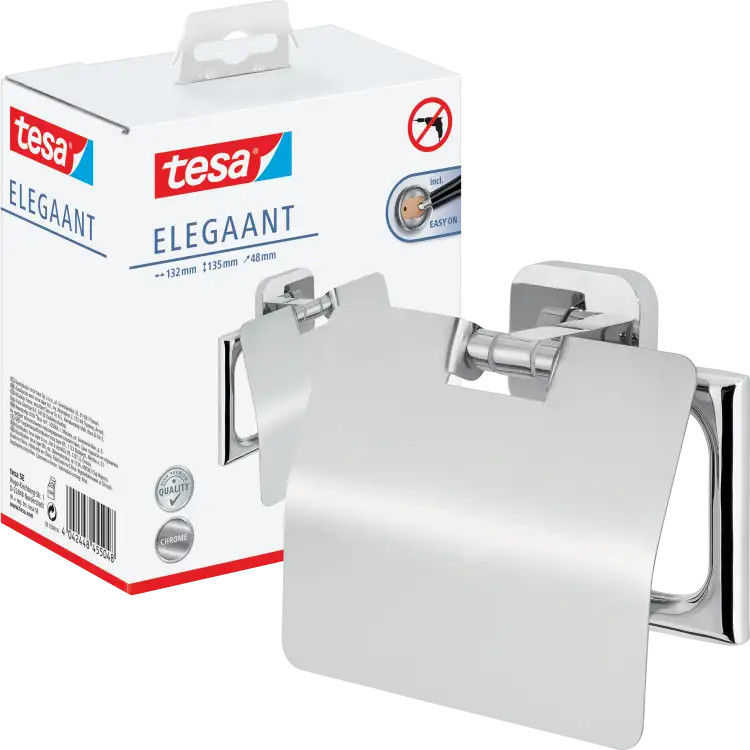 Uchwyt Na Papier Toaletowy Samoprzylepny Wiszący Tesa ELEGAANT Metalowy