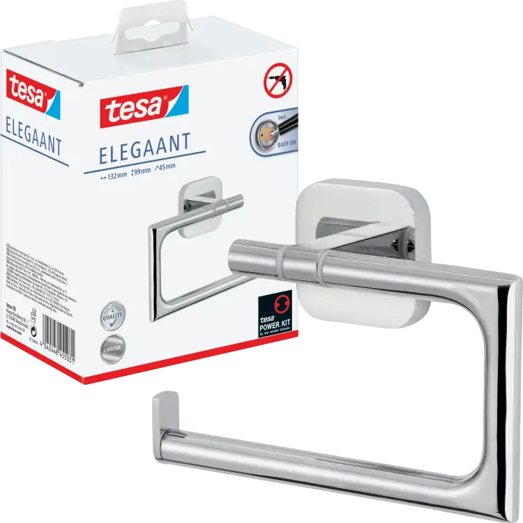 Uchwyt Na Papier Toaletowy Samoprzylepny Wiszący Tesa ELEGAANT Metalowy