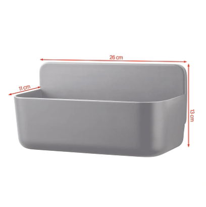 Koszyk TESA LAVAA w kolorze czarnym prezentuje minimalistyczny design i łatwy montaż na ścianie