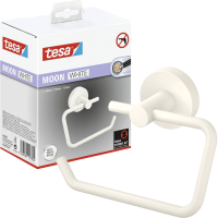 Uchwyt Na Papier Toaletowy Samoprzylepny Wiszący Tesa MOON WHITE Metalowy