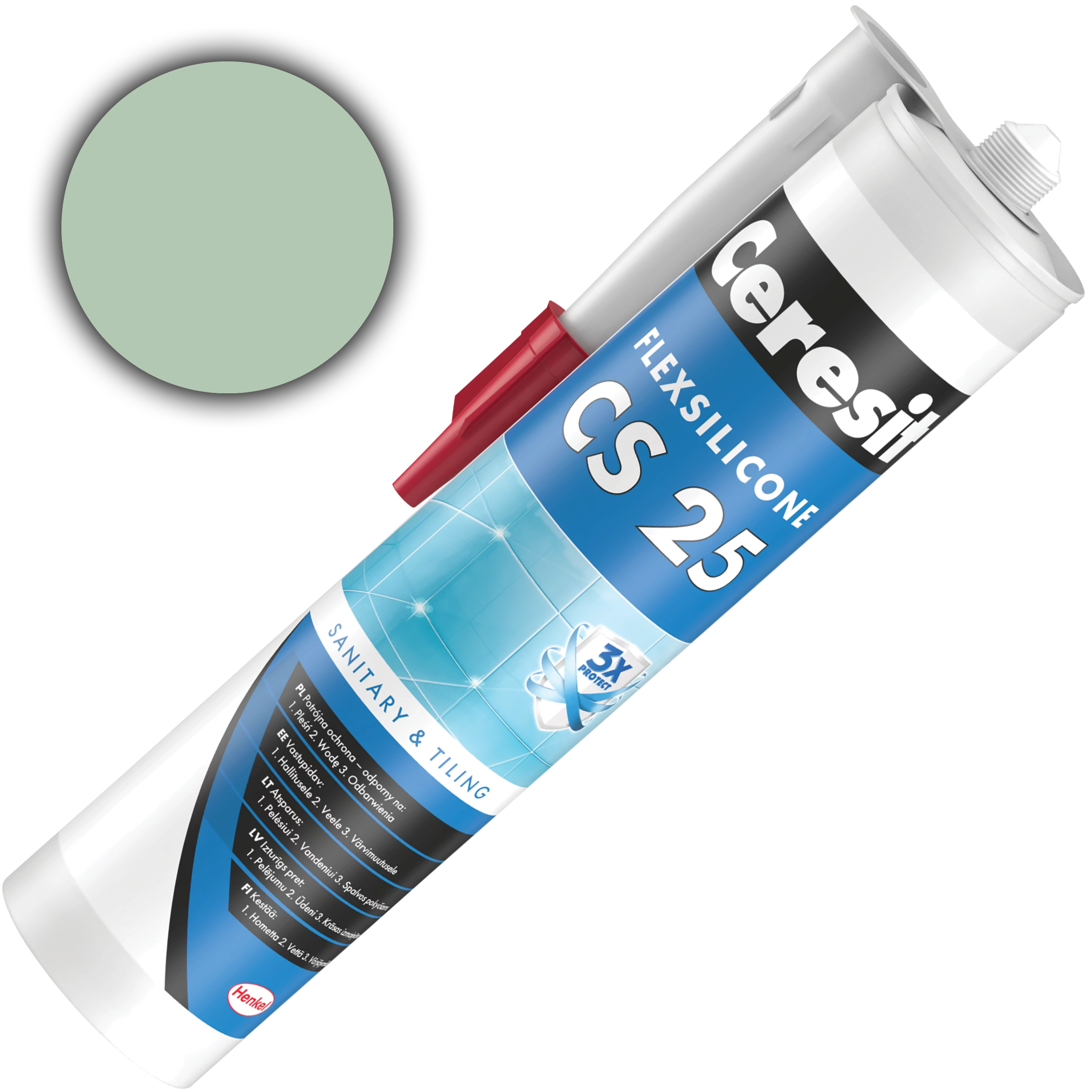 Silikon Sanitarny Ceresit CS25 Uniwersalny Uszczelniacz Mint 280 ml