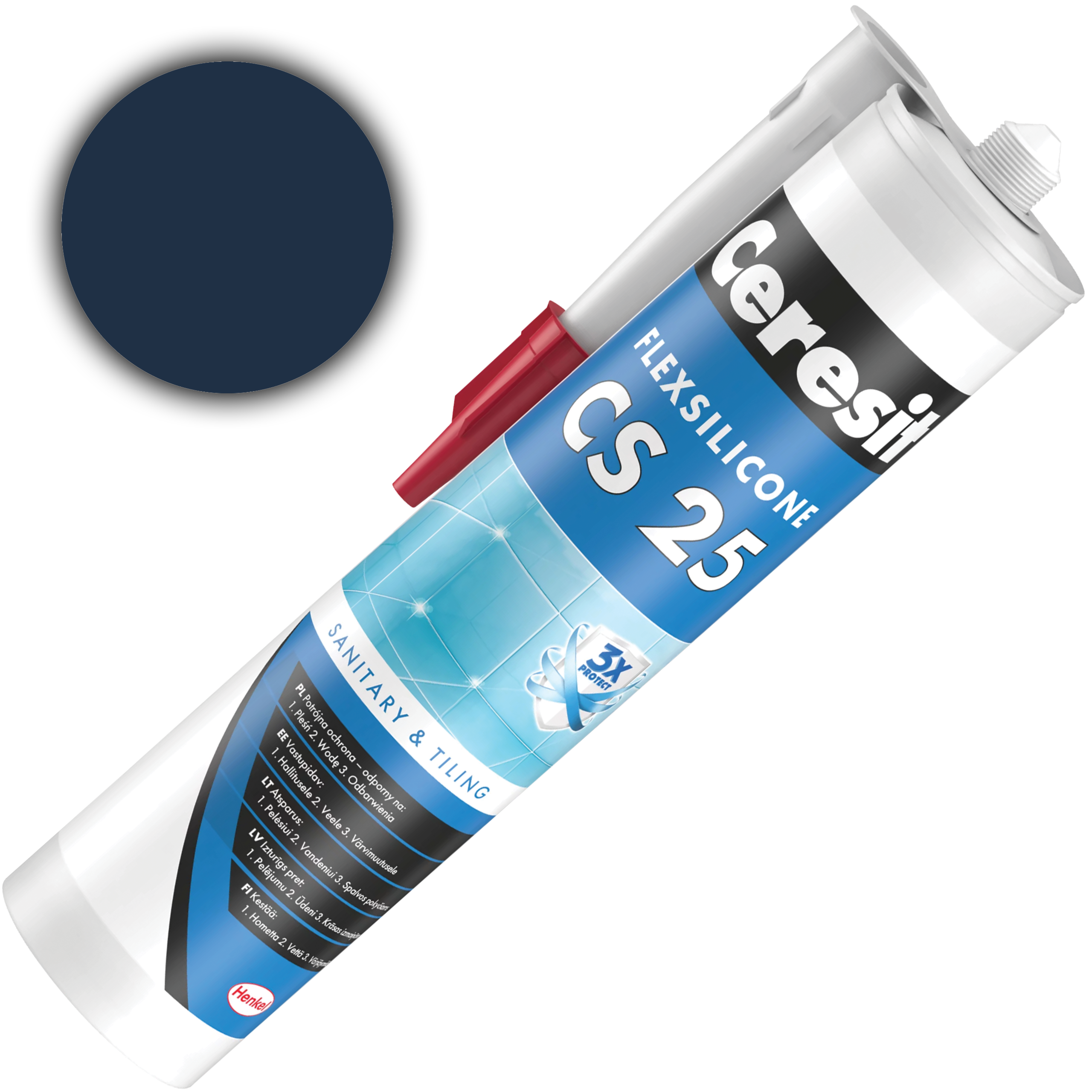 Silikon Sanitarny Ceresit CS25 Uniwersalny Uszczelniacz Ocean 280 ml