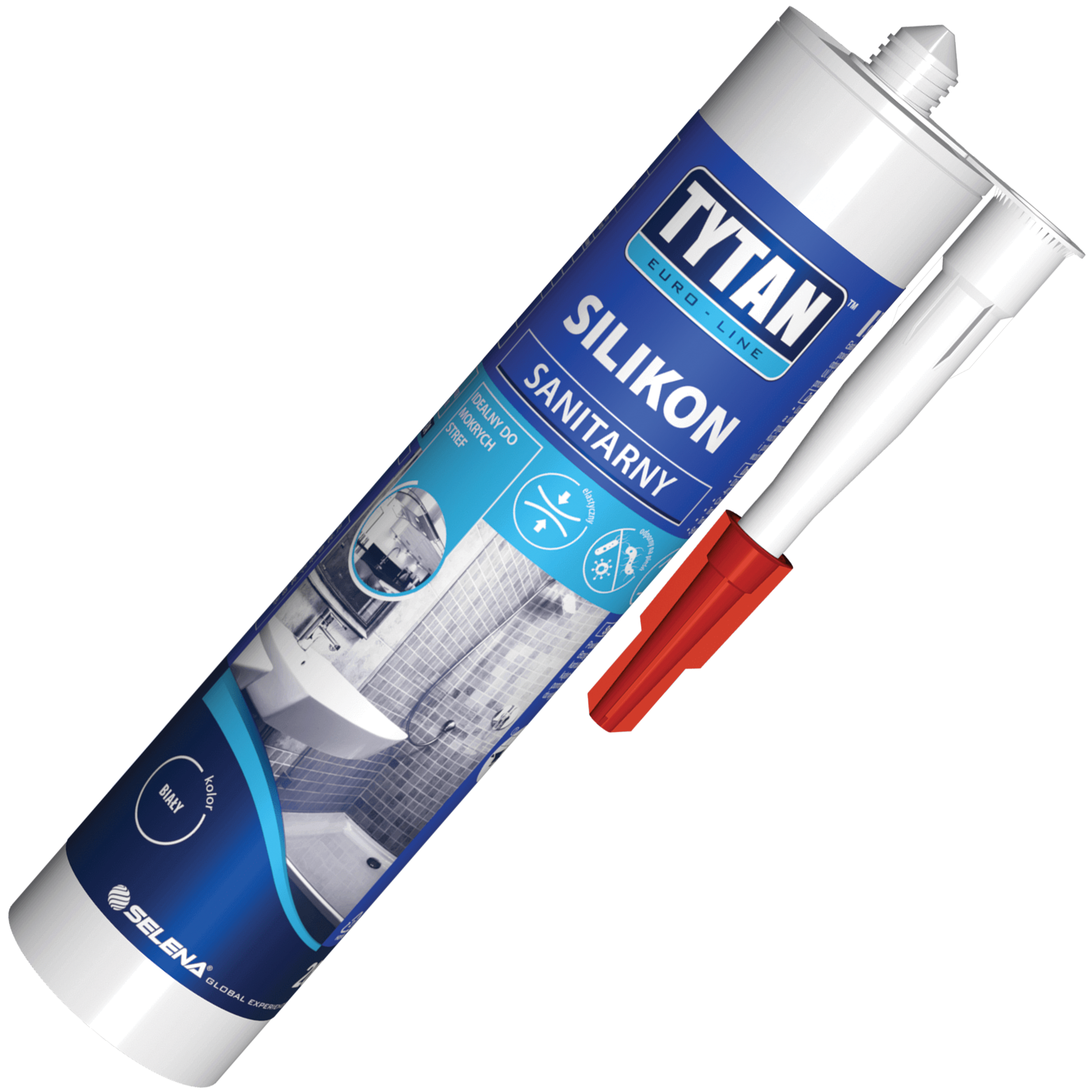 Silikon Sanitarny Tytan Euro-line Uniwersalny Uszczelniacz Bezbarwny 280ml