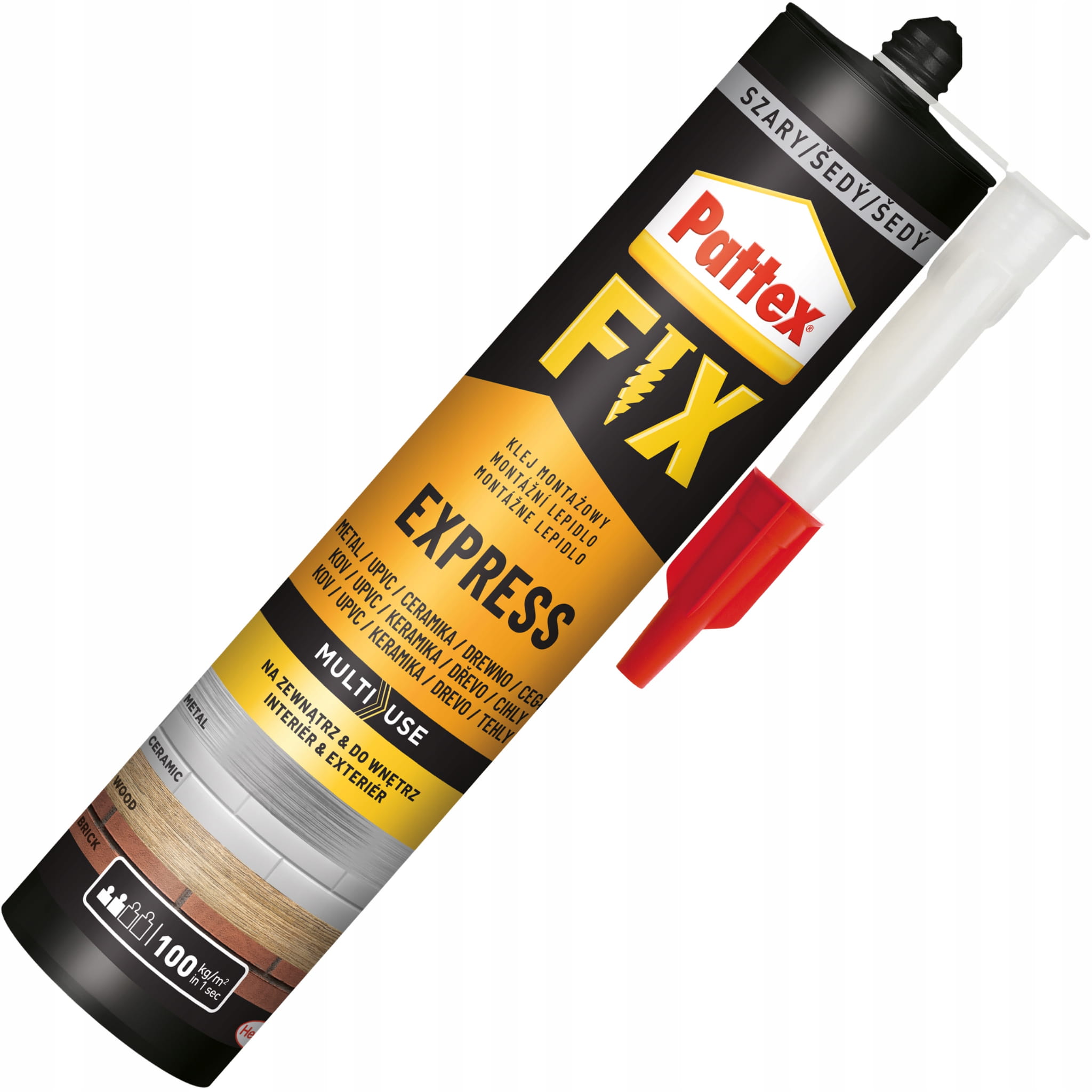 Klej Montażowy Uniwersalny Pattex Fix Express Mocny Wodoodporny 375 ml