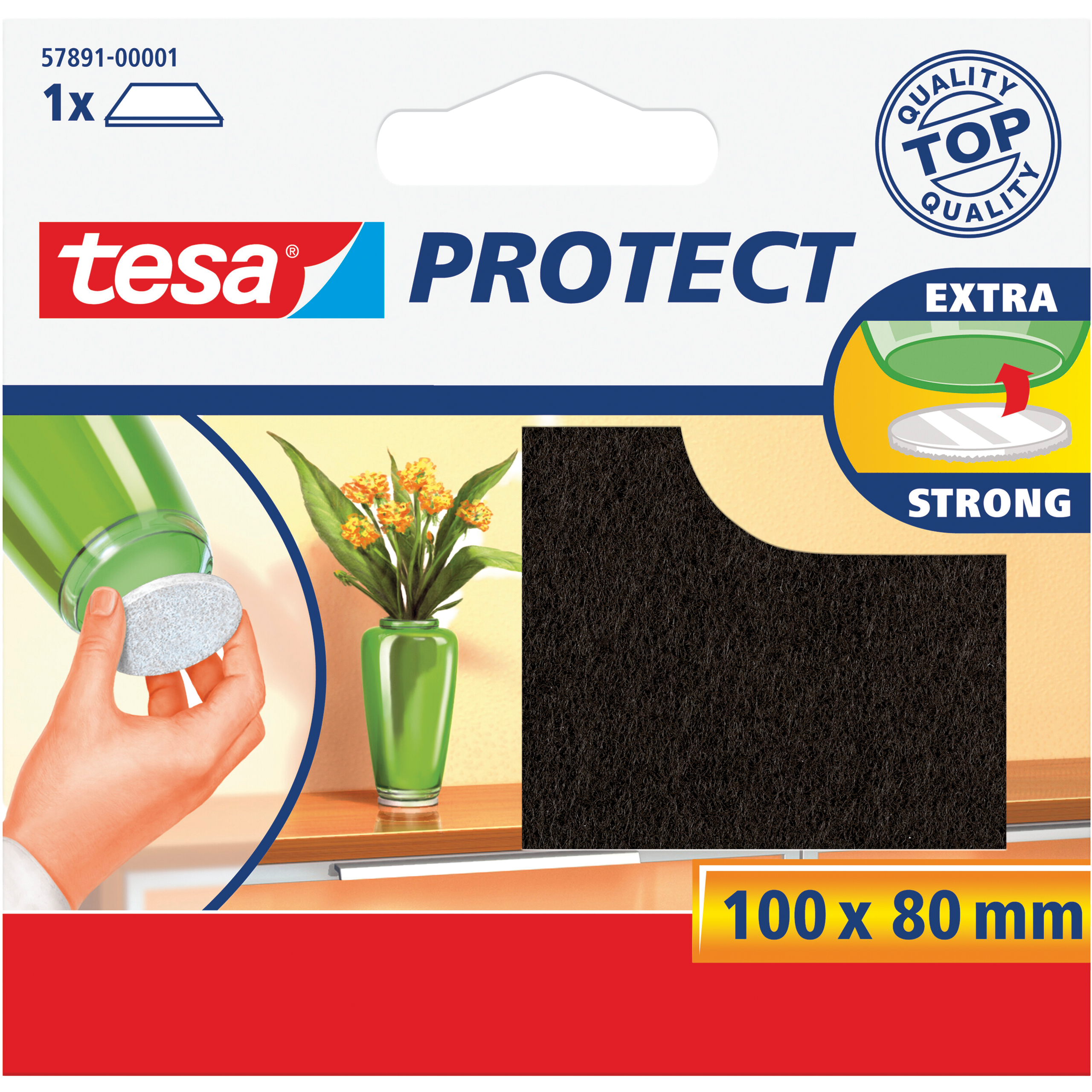 Podkładki Filcowe Samoprzylepne Tesa Filc Pod Meble Krzesła 100 x 80 mm