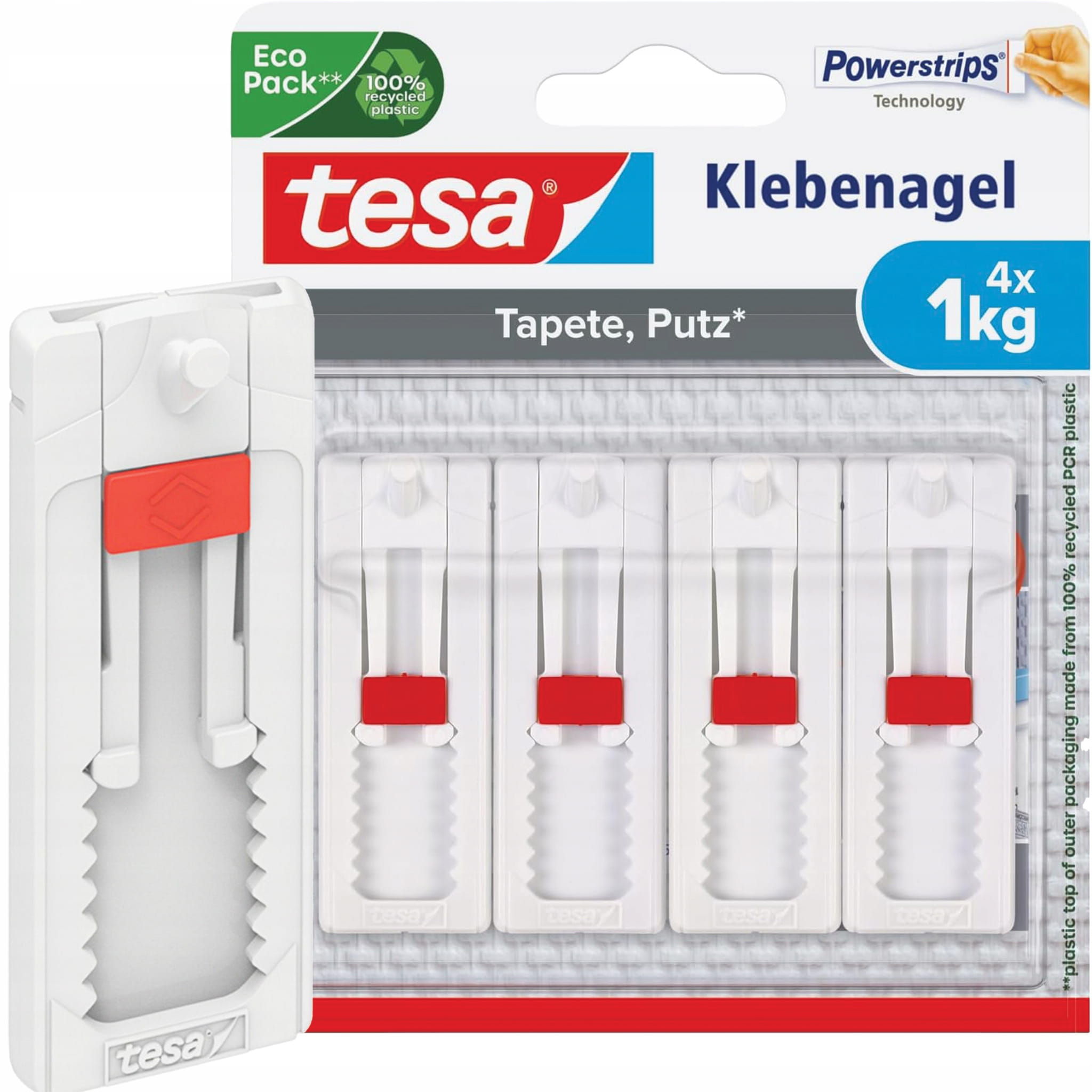 Haczyki Samoprzylepne Tesa Gwóźdź Do Obrazów Regulowany Do Tapet Tynku 1kg