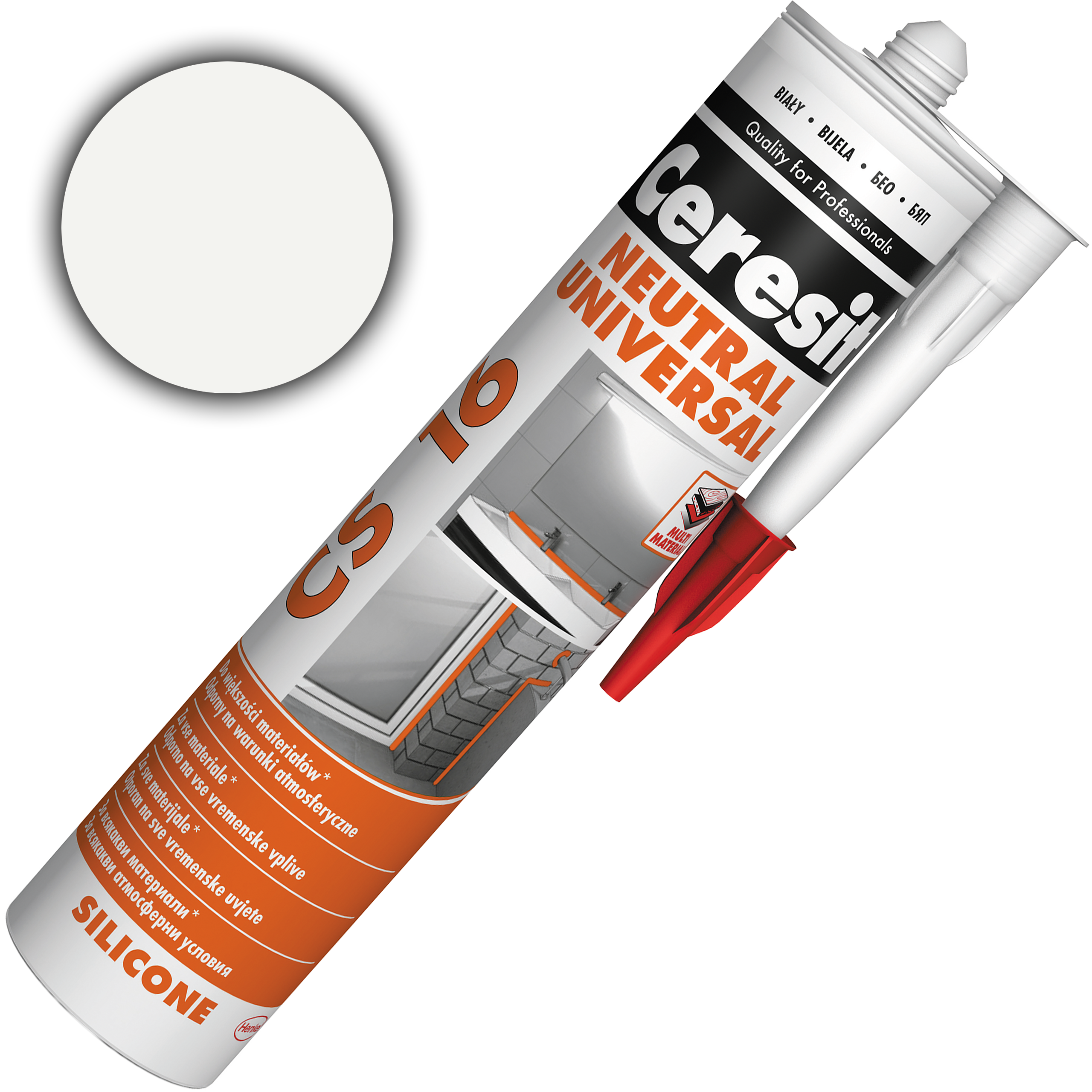 Silikon Neutralny Ceresit CS16 Uniwersalny Uszczelniacz Biały 280 ml
