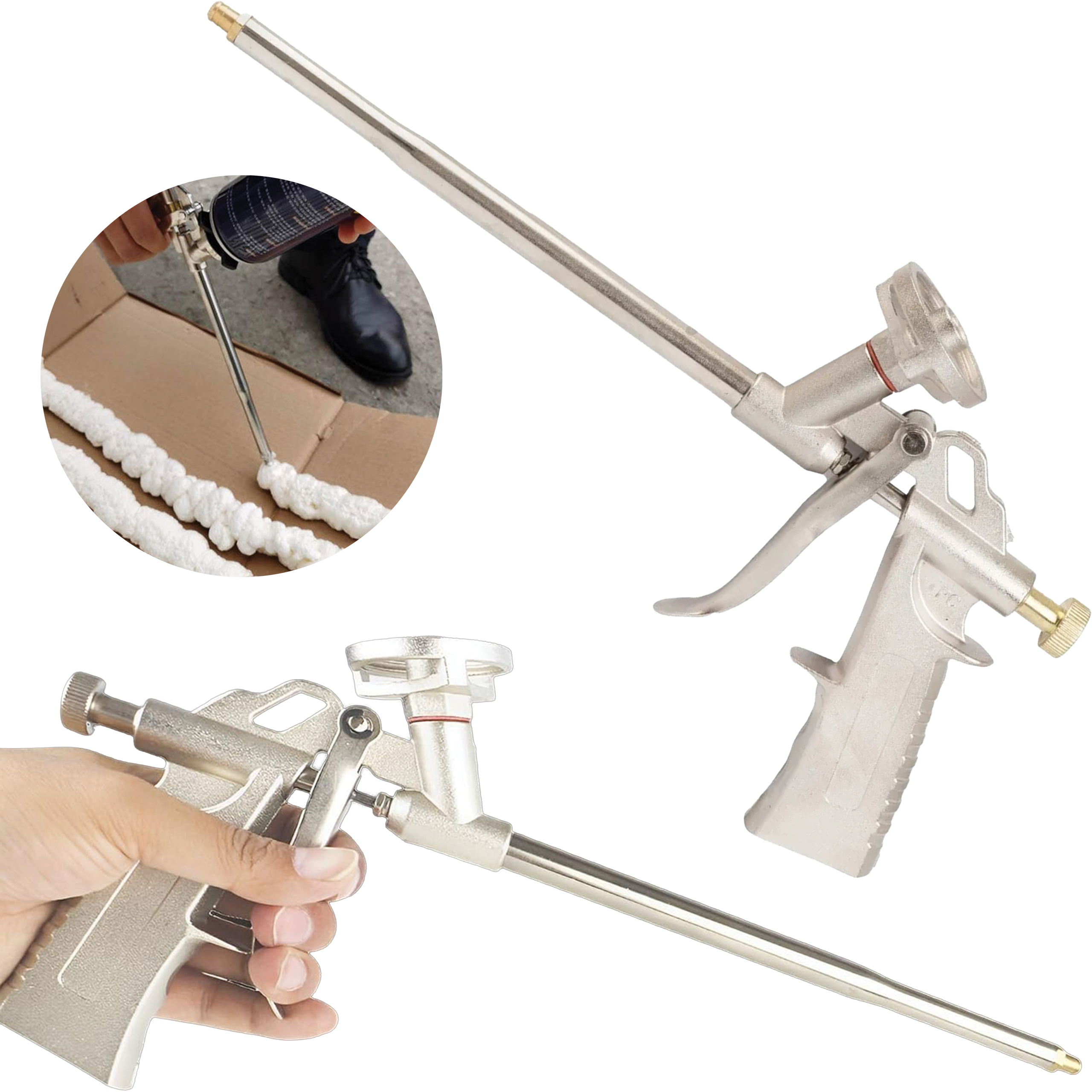 Pistolet Do Pianki Piany Montażowej Kleju Z Regulacją Solidny Metalowy